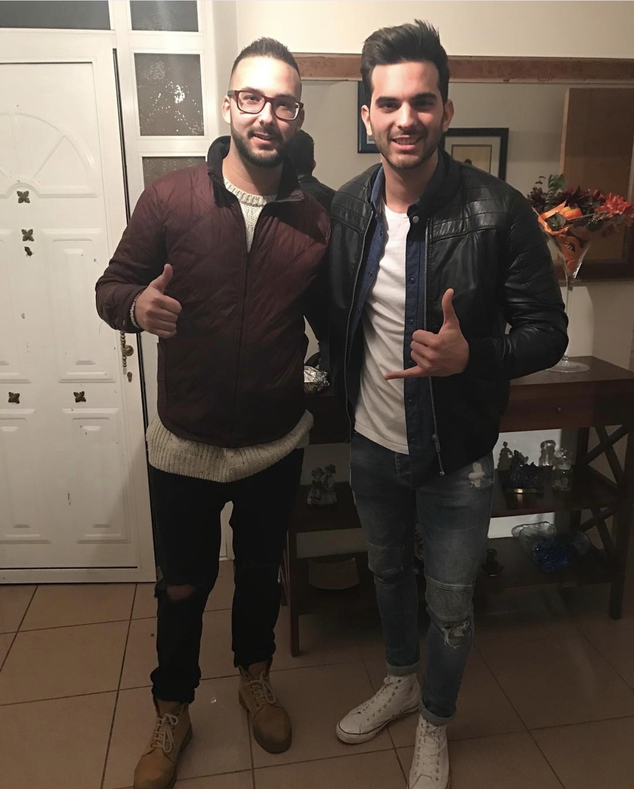 Adrián Mallo con Suso
